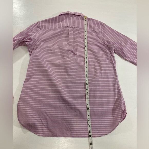 Duluth Trading Co. Shirt Womens M Purple White Stripe Button Up Workwear - Picture 10 of 10